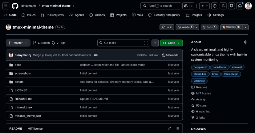 tmux-minimal-theme & zenflow